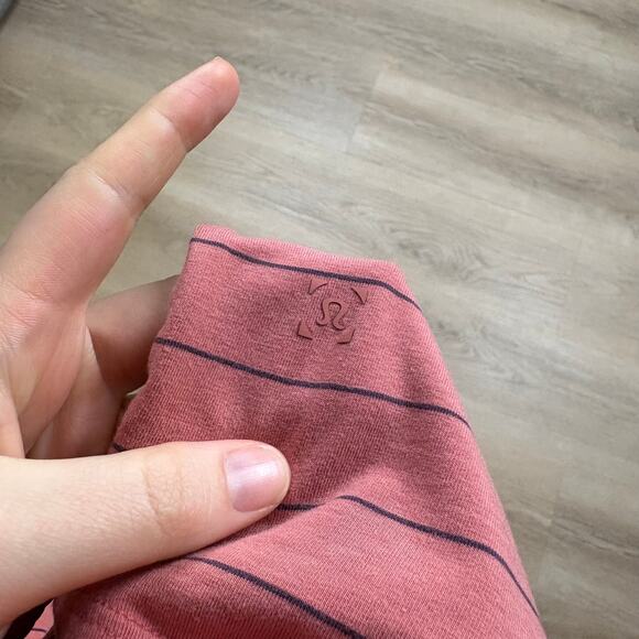 Lululemon 5 Year Basic Tee Men’s M Color Sharp Strip Copper Clay Artic Plum - Picture 6 of 6